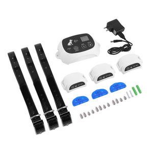 Rechargeable & Waterproof Wireless 1/2/3 Dog Fence No-Wire Pet Containment System With Progressive Warning Tone US Plug - dog lovers