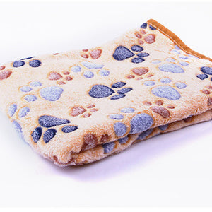 3 Colors 40x60cm 75x50cm Cute Floral Pet Sleep Warm Paw Print towl Dog Cat Puppy Fleece Soft Dog Blanket Pet Dog Beds Mat - dog lovers