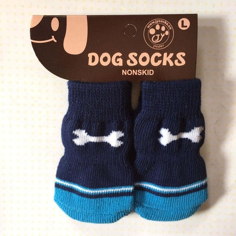 4pcs Warm Puppy Dog Shoes Soft Acrylic Pet Knits Socks Cute Cartoon Anti Slip Skid Socks For Small Dogs Pet Products S/M/L - dog lovers