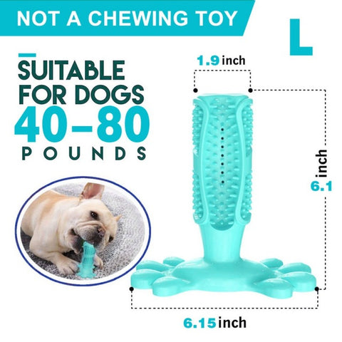 Pet Dog Toothbrush Chew Toy Doggy Brush Stick Soft Rubber Teeth Cleaning Dot Massage Toothpaste for Small dogs Pets Toothbrushes - dog lovers